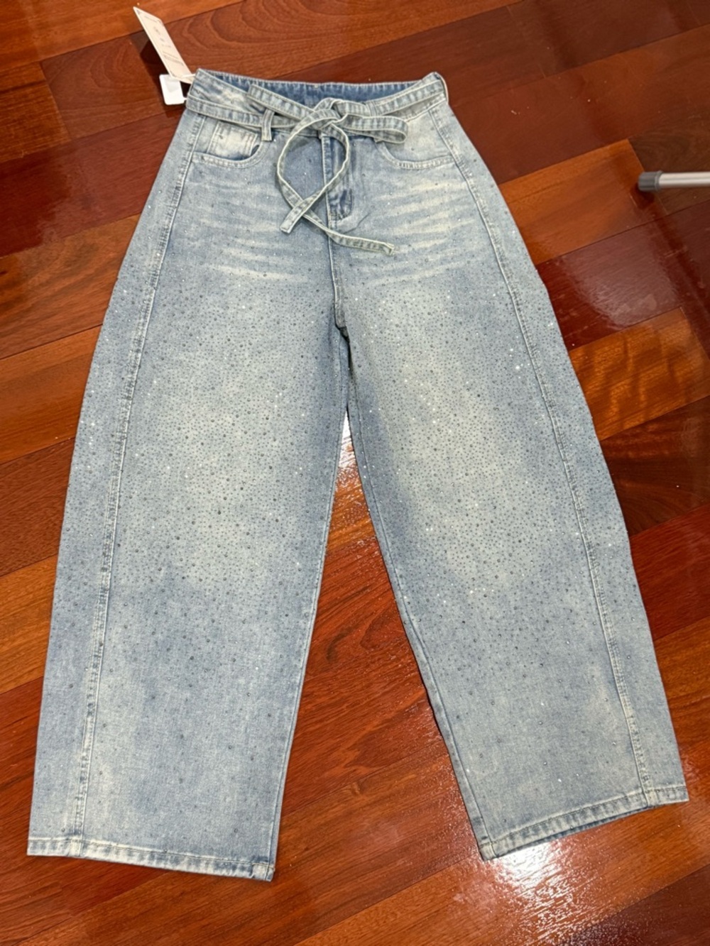 High-Waist Light Blue Women's Wide-Leg Jeans